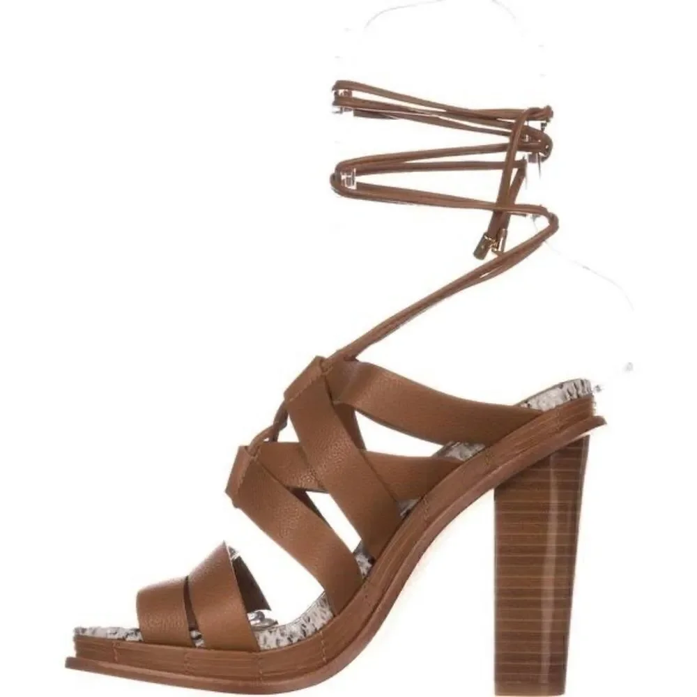 Calvin Klein Penelope tan strappy heels